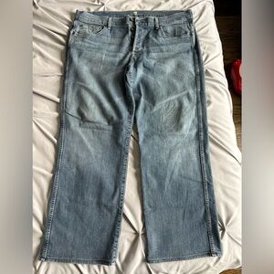 7 For All Mankind Blue Denim A Pocket Relaxed Jeans Mens 38